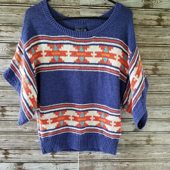 American Eagle Outfitters Sweaters - American Eagle Tribal Print Sweater Size L